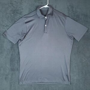 Mizzen+Main Polo Shirt Mens Large Gray Golf Performance Stretch Lightweight